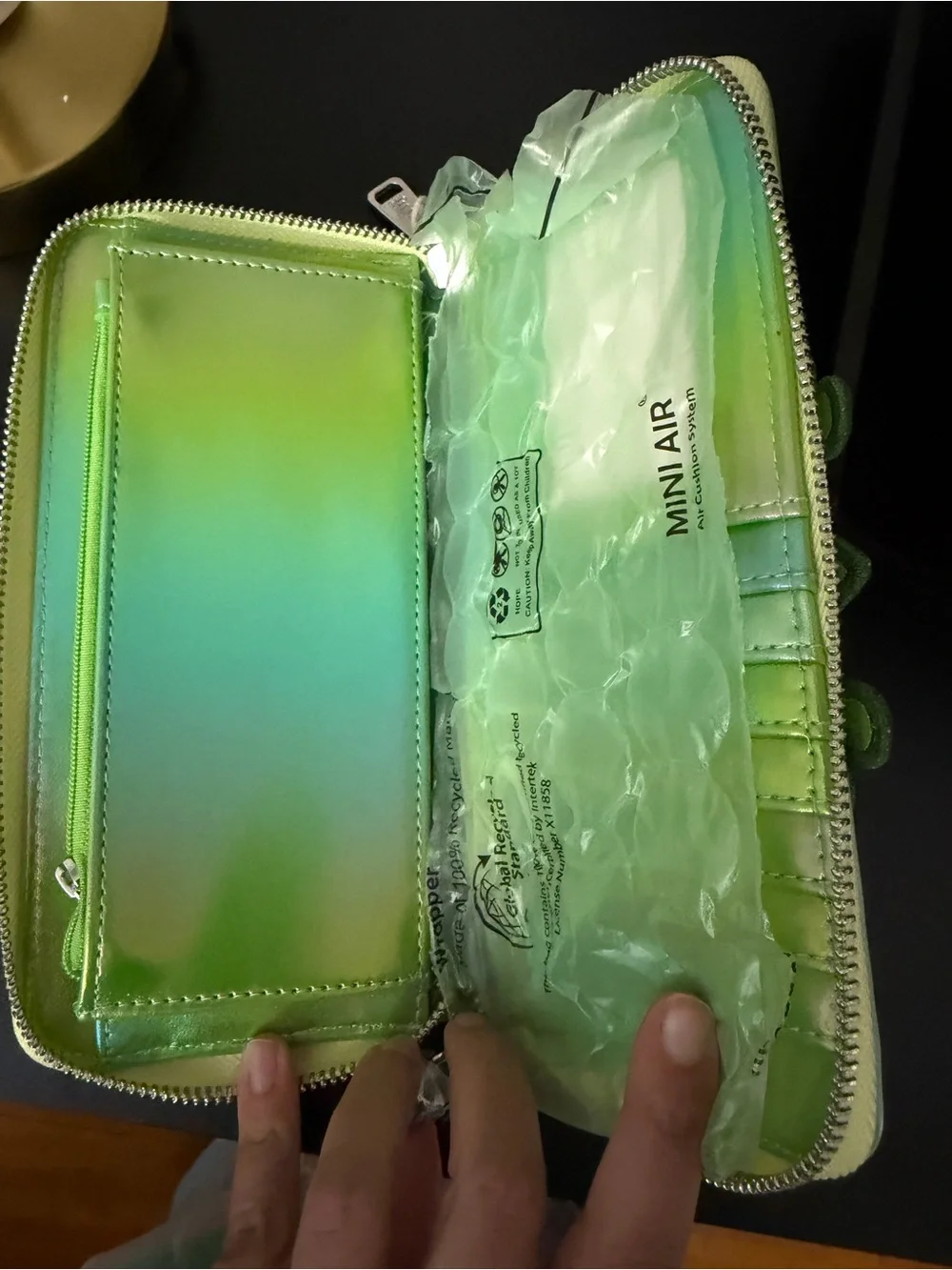 Disney Tiana Loungefly Green Iridescent Wallet